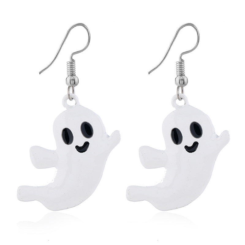 Wholesale Halloween Horror Funny Skull Spider Earrings